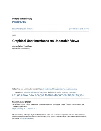 Graphical User Interfaces As Updatable Views