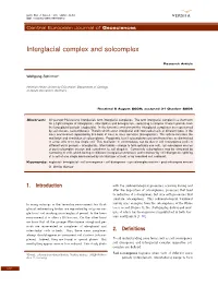 Interglacial Complex and Solcomplex