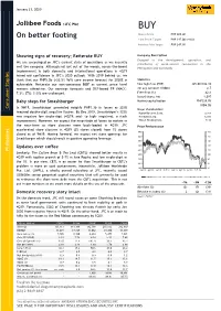 On Better Footing 12M Price Target PHP 247.00 (+18%) Previous Price Target PHP 247.00
