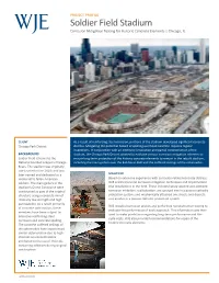 Soldier Field Stadium WJE Corrosion Mitigation Testing for Historic Concrete Elements | Chicago, IL