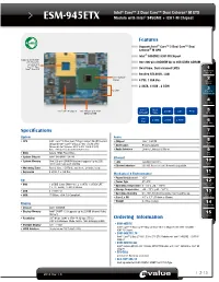 Specifications Ordering Information Features