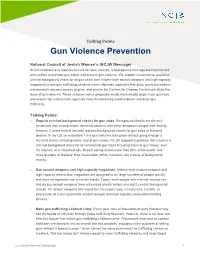 Talking Points on Gun Violence Prevention