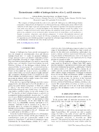 Thermodynamic Stability of Hydrogen Hydrates of Ice Ic and II Structures