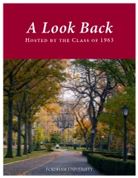 A Look Back, Hosted by the Class of 1963
