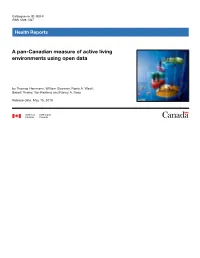 A Pan-Canadian Measure of Active Living Environments Using Open Data