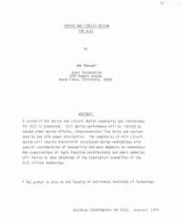DEVICE and CIRCUIT DESIGN for VLSI by Amr Mohsen