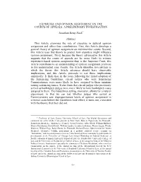 Expertise and Opinion Assignment on the Courts of Appeals: a Preliminary Investigation