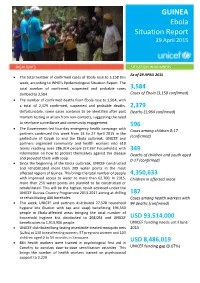 GUINEA Ebola Situation Report