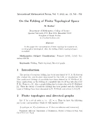 On the Folding of Finite Topological Space