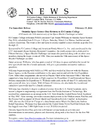Onizuka Space Science Day Returns to El Camino