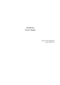 Portproxy User's Guide