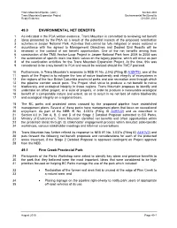 49.0 ENVIRONMENTAL NET BENEFITS 49.1 Finn Creek