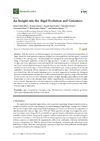 An Insight Into the Algal Evolution and Genomics