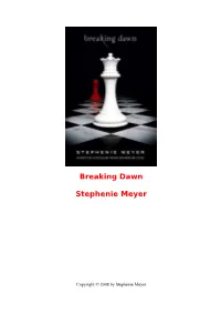 Breaking Dawn Stephenie Meyer