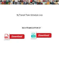 Nj Transit Train Schedule Live