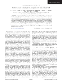 Photon Shot Noise Dephasing in the Strong-Dispersive Limit of Circuit QED
