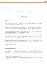 Reconsidering John Ruskin's 'Imagination Contemplative'