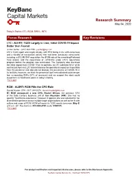 Research Summary May 04, 2020