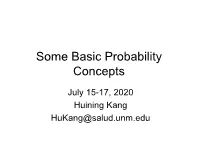 Some Basic Probability Concepts