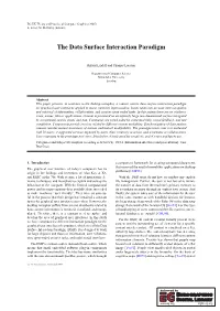 The Data Surface Interaction Paradigm