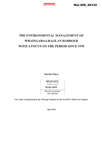 The Environmental Management of Whaingaroa/Raglan Harbour