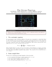 The Stream Function MATH1091: ODE Methods for a Reaction Diﬀusion Equation 2020/Stream/Stream.Pdf
