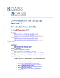 Universal Business Language Version 2.3