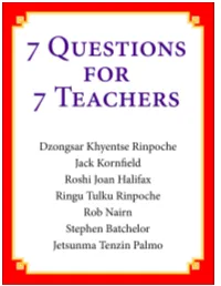 7 Questions for 7 Teachers