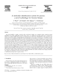 A Molecular Identification System for Grasses: a Novel Technology