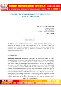 Etiquette and Grooming in the Novel Umrao Jaan Ada