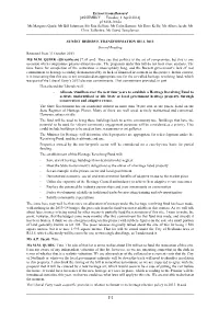 Extract from Hansard [ASSEMBLY
