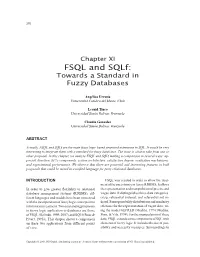 FSQL and Sqlf: Towards a Standard in Fuzzy Databases