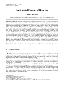 Fundamental Concepts of Geometry