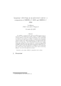 Language Subsetting in an Industrial Context: a Comparison of MISRA C 1998 and MISRA C 2004