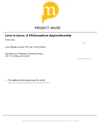 Love in Joyce