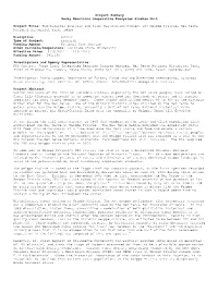 Project Summary Rocky Mountains Cooperative Ecosystem Studies Unit