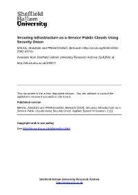 Securing Infrastructure-As-A-Service Public Clouds Using Security Onion
