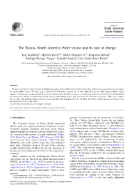 The Nazca–South America Euler Vector and Its Rate of Change
