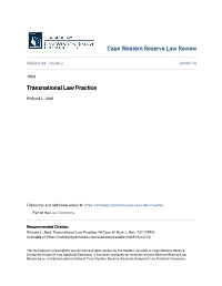 Transnational Law Practice
