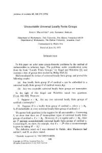 Uncountable Universal Locally Finite Groups