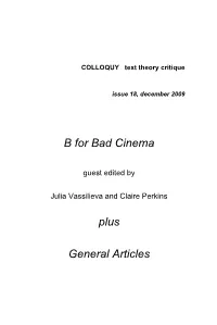 B for Bad Cinema Plus General Articles