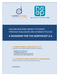DUNSKY ENERGY CONSULTING REPORT in Collaboration with VERMONT ENERGY INVESTMENT CORPORATION