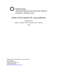 Guide to the Crawford W. Long Collection