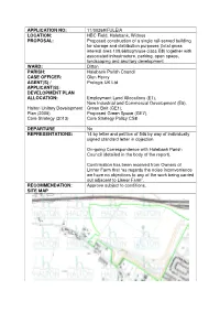 HBC Field, Halebank, Widnes PROPOSAL