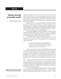 Human Security and Public Health