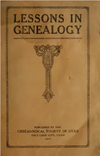 Lessons in Genealogy