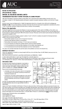 Notice of Application Application No. 1583822