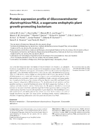 Protein Expression Profile of Gluconacetobacter Diazotrophicus PAL5, a Sugarcane Endophytic Plant Growth-Promoting Bacterium