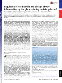 Regulation of Eosinophilia and Allergic Airway Inflammation by The
