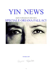 Speciale Oriana Fallaci